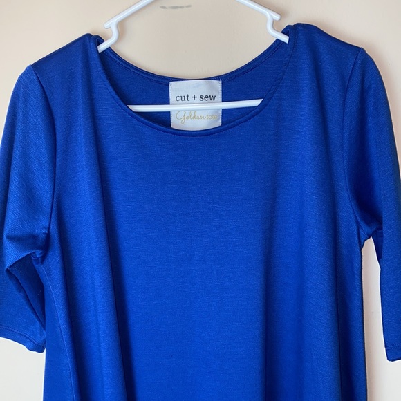 Cut & Sew Blue Dress - Picture 3 of 6